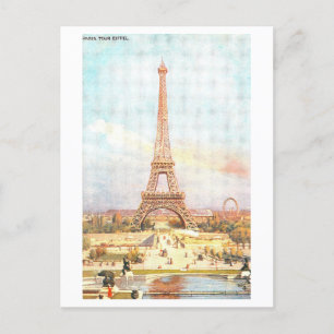 Carte postale Tour Eiffel vintage Paris