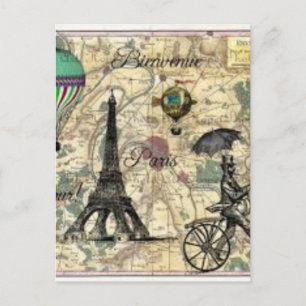 Carte Postale Tour Eiffel vintage Paris