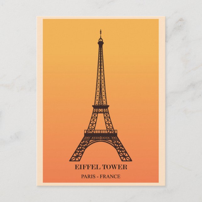 Carte Postale Tour Eiffel vintage Paris France (Devant)