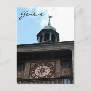 Carte Postale tour horloge genève