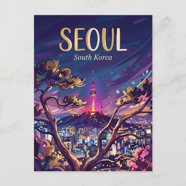 Carte Postale Tour N Seoul Corée du Sud (Devant)
