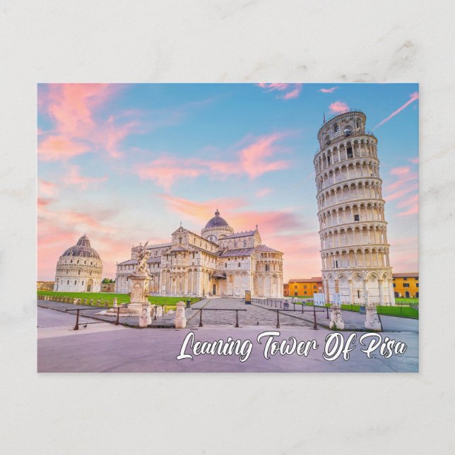 Carte Postale Tour penchée de Pise, Italie (Devant)