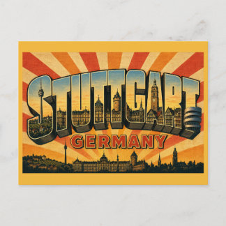 Carte Postale Tour télévisée de Stuttgart en Allemagne