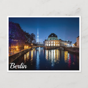 Carte Postale Tour TV et île musée à Berlin, Allemagne