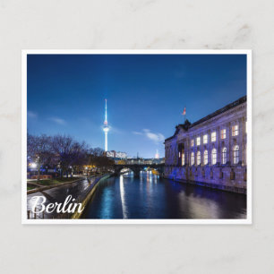 Carte Postale Tour TV et île musée à Berlin, Allemagne