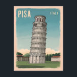 Carte Postale Tour Vintage voyage penchée de Pise Retro Graphic<br><div class="desc">Revenez dans le temps et partez à la découverte de l'emblématique Italie,  avec ce charmant design d'inspiration voyage vintage qui orne la tour penchée de Pise. Lavé de teintes nostalgiques et de motifs classiques,  ce design capte l'allure intemporelle d'une des merveilles architecturales les plus reconnaissables au monde.</div>