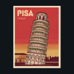 Carte Postale Tour Vintage voyage penchée de Pise Retro Pittores<br><div class="desc">Revenez dans le temps et partez à la découverte de l'emblématique Italie avec ce design rétro unique sur le thème du voyage, avec la tour penchée de Pise. Parsemé de teintes nostalgiques et de charme vintage, ce design capte l'allure intemporelle d'une des merveilles architecturales les plus reconnaissables au monde dans...</div>