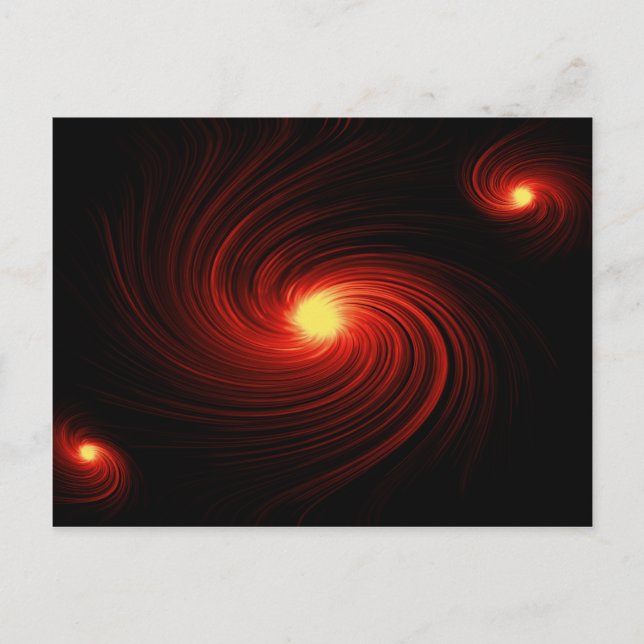 Carte Postale Tourbillon abstrait rouge (Devant)