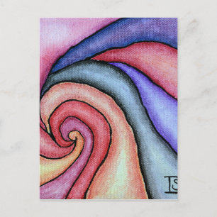 Carte Postale Tourbillon d'aquarelle