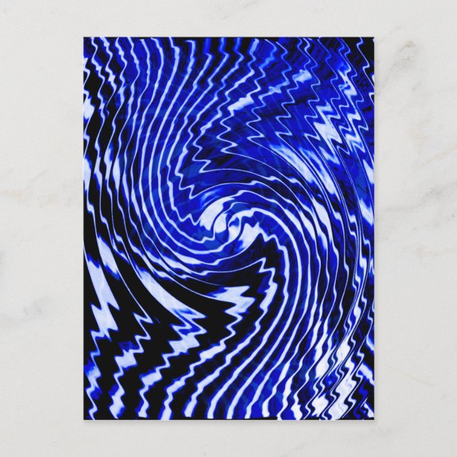 Carte Postale Tourbillon Zèbre Bleu (Devant)