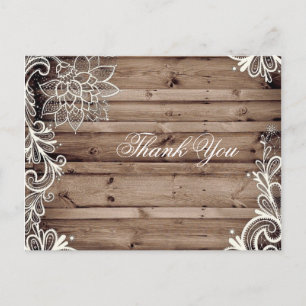 Carte Postale tourbillons dentelle grange mariage campagnard en