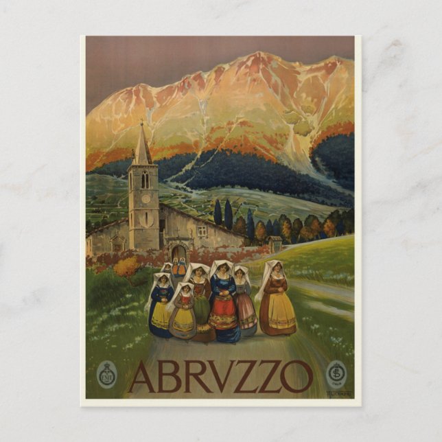 Carte Postale Tourisme vintage Retro Abrvzzo (Devant)