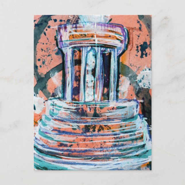 Carte Postale Touriste de la fontaine commémorative Marshall Mic (Devant)