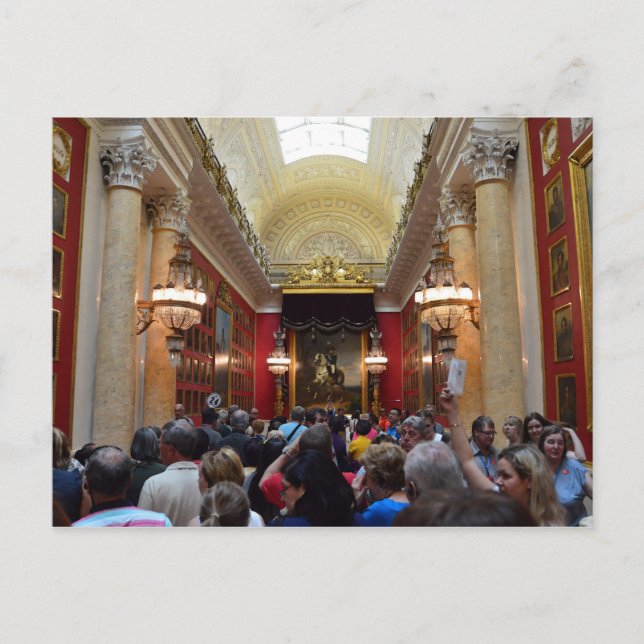 Carte Postale Touristes au musée de l'Ermitage (Devant)