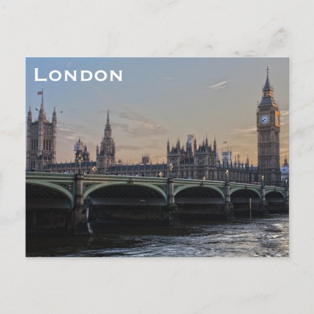 Carte postale touristique de voyage à Londres vint (Devant)