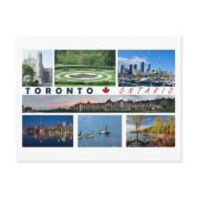 Carte postale touristique multivues de Toronto Ont