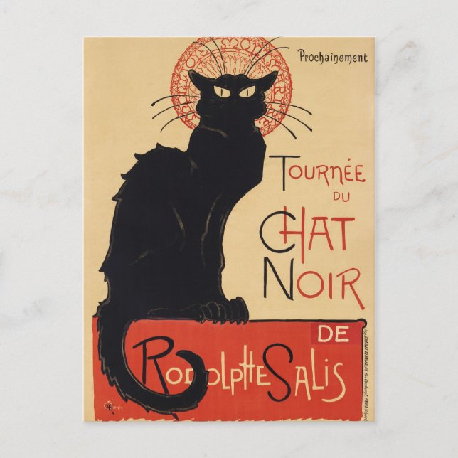 Carte Postale Tournée du Chat Noir  (Devant)
