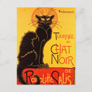 Carte Postale Tournée du Chat Noir - poster vintage