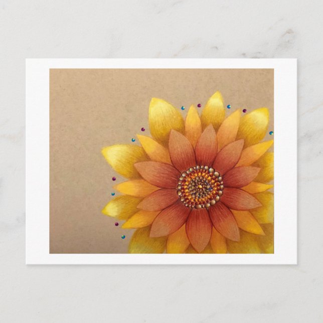 Carte postale tournesol (Devant)