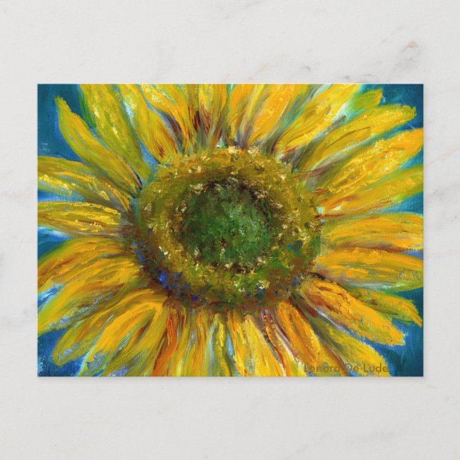 Carte Postale Tournesol Art Chatoyant (Devant)