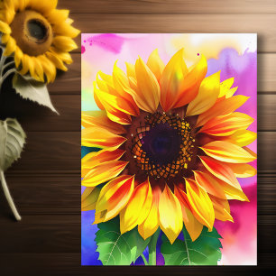 Carte postale Tournesol - Art floral vibrant - Été