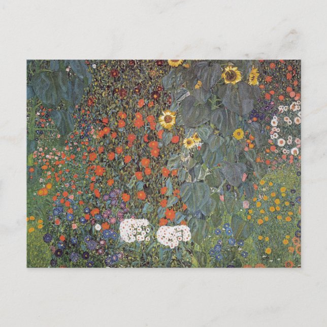 Carte Postale Tournesol dans le jardin Gustav Klimt Art nouveau (Devant)