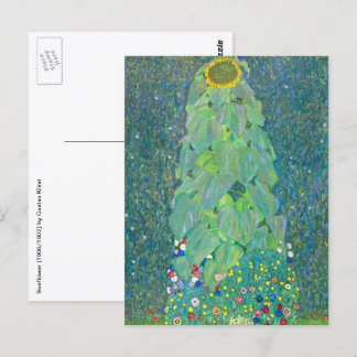 Carte Postale Tournesol de Klimt, Fleurs Vintage Art Nouveau