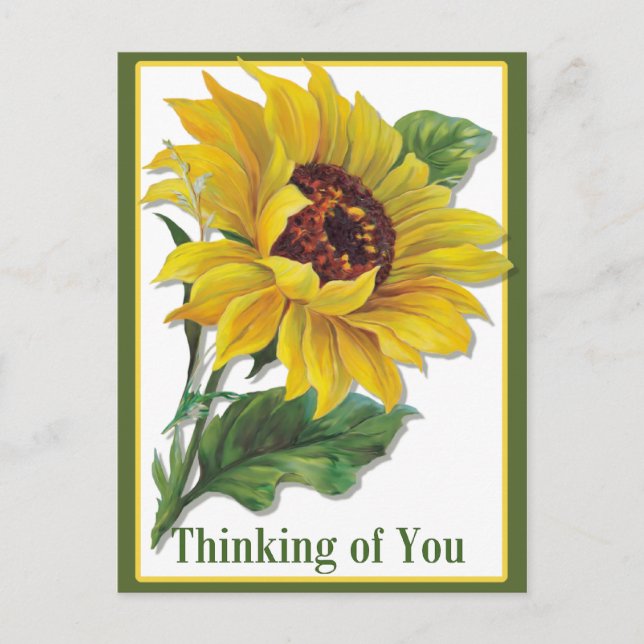 Carte Postale Tournesol doré (Devant)