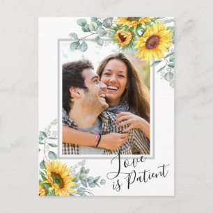 Carte Postale Tournesol Eucalyptus PHOTO Mariage Changement de p