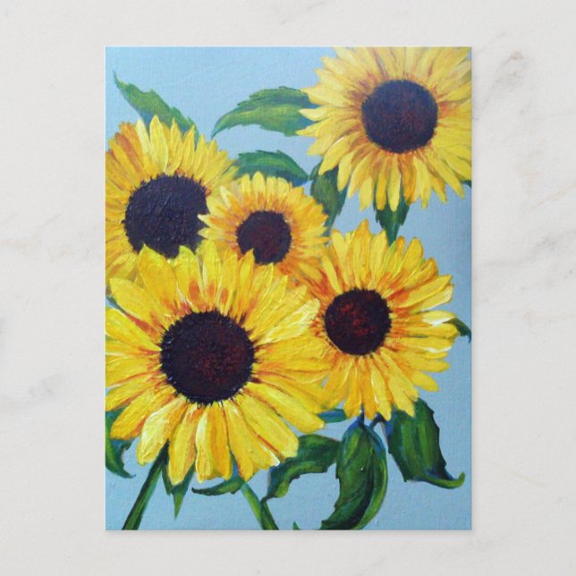 Carte Postale Tournesol jaune (Devant)
