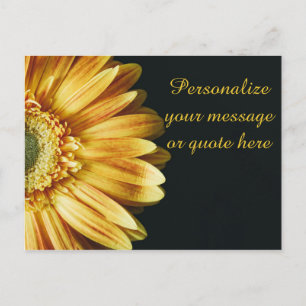 Carte Postale Tournesol jaune géant avec message personnalisé