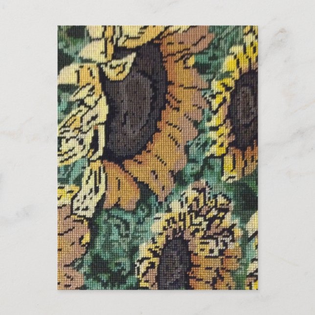 Carte Postale Tournesol Needlepoint (Devant)