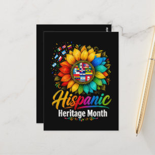 Carte Postale Tournesol Pays Latins Mois du Patrimoine Hispaniqu