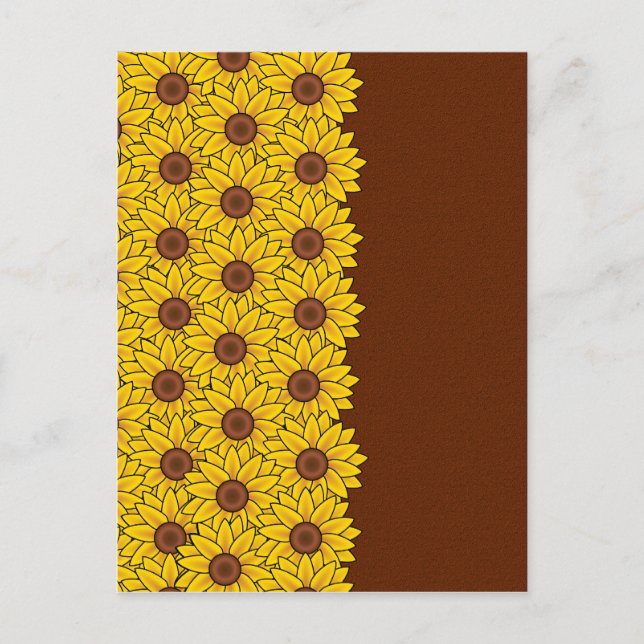 Carte postale tournesol, personnaliser (Devant)
