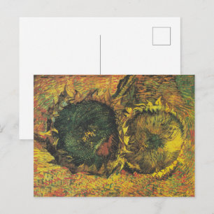 Carte Postale Tournesols de Van Gogh - Art floral doré vintage
