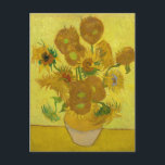 Carte Postale Tournesols de Van Gogh Peinture Art<br><div class="desc">Le jaune est la couleur du bonheur. Il a une signification particulière pour Van Gogh. Ce tableau,  dominé par la couleur jaune,  nous fait sentir l'énergie apportée par le soleil et la volonté de vivre.</div>
