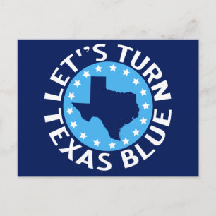 Carte Postale Tournons le Texas Blue Vote Democrat Political