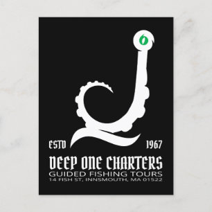 Carte Postale Tours de pêche Innsmouth Cthulhu Lovecraft