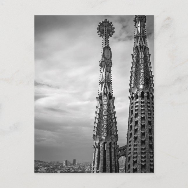 Carte Postale Tours de Sagrada Familia à Barcelone (Devant)