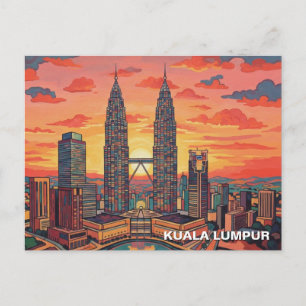 Carte Postale Tours jumelles Petronas de Kuala Lumpur