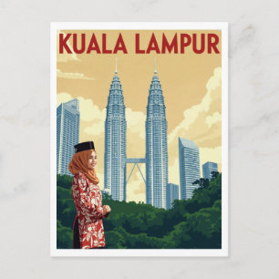 Carte Postale Tours jumelles Petronas de Kuala Lumpur