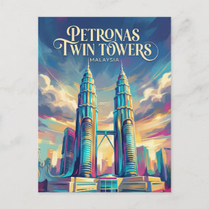 Carte Postale Tours jumelles Petronas Malaisie