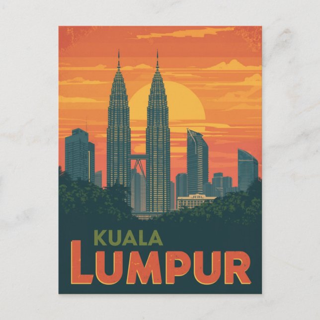 Carte Postale Tours Petronas de Kuala Lumpur (Devant)