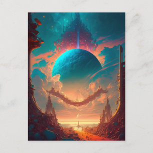 Carte Postale Tours surréalistes Planète Paysage visionnaire