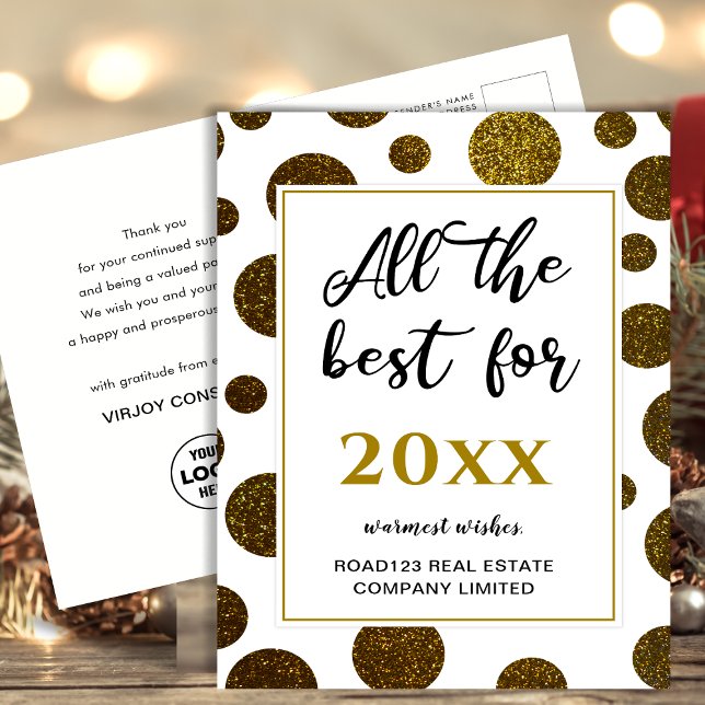 Carte Postale Tous les meilleurs pour le Nouvel An Business Mode (Créateur téléchargé)