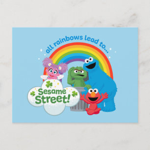 Carte Postale Tous les Rainbows mènent à Sesame Street