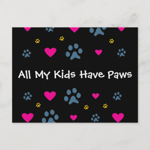 Carte Postale Tous Mes Enfants-Enfants Ont Des Pâtes