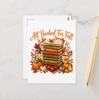 Carte Postale Tous réservés pour les livres d'automne Coffee Coz