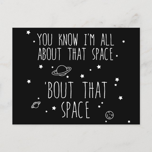 Carte Postale Tout À propos de cet espace, à propos de cet espac (Devant)