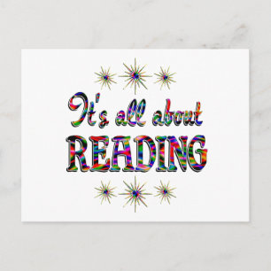 CARTE POSTALE TOUT À PROPOS DE LA LECTURE